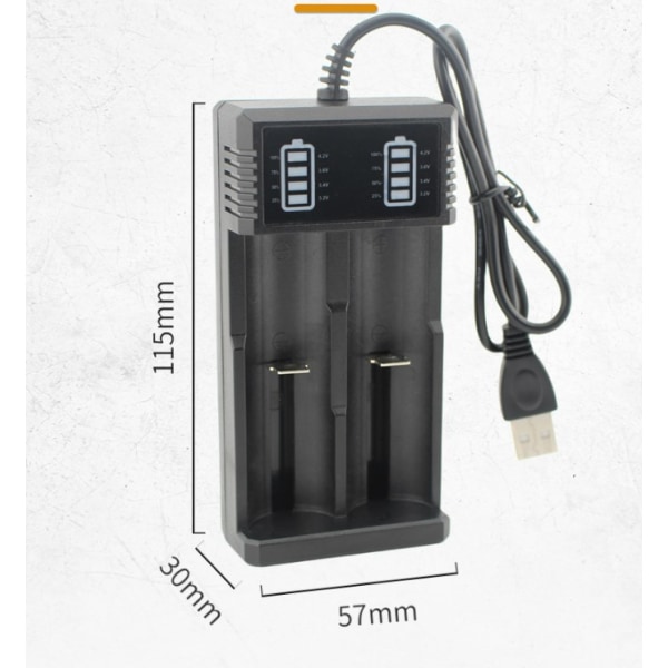 Universal LED-batterioplader 21700 batterioplader 1 rum til 22670 22650 21700 20650 18650