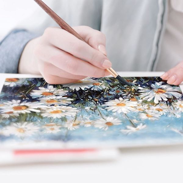 Daisy Måla efter nummer för vuxna, 40×50cm Daisy Digital Painting Kit Akrylfärger efter nummer DIY Cr