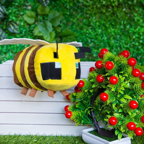 Minecraft Gul Bee Spel Periferi Plysch Leksak Docka Present för