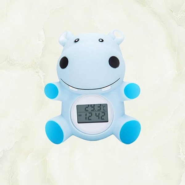 Flydende babybadetermometer, babybade legetøj med timer til
