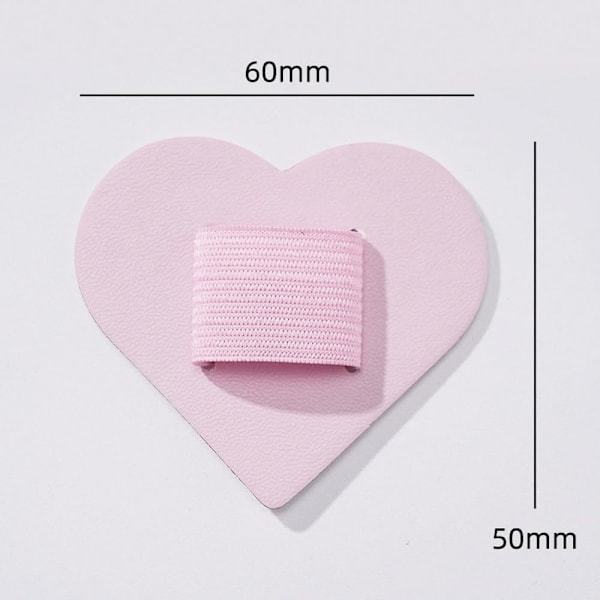 Pen Loop Holder Sæt, 8 Pak Selvklæbende Blyantholder Elastisk Design til Notesbøger, Journals, Kalendere med Hjerteform