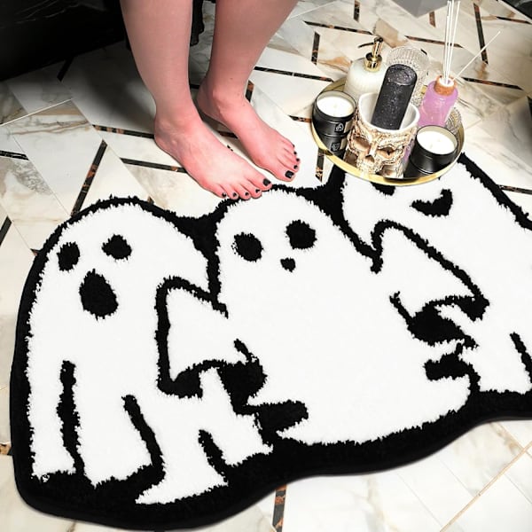 Halloween bademåtte, Tufted skridsikker tæppe til badeværelse, køkken, så