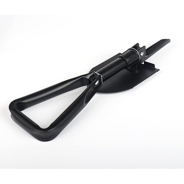 1 stk 48 cm Stor Multifunksjons Sammenleggbar Spade med Oppbevaringspose, Camping Spade for Graving/Grave/Kutte/Planering/Sag