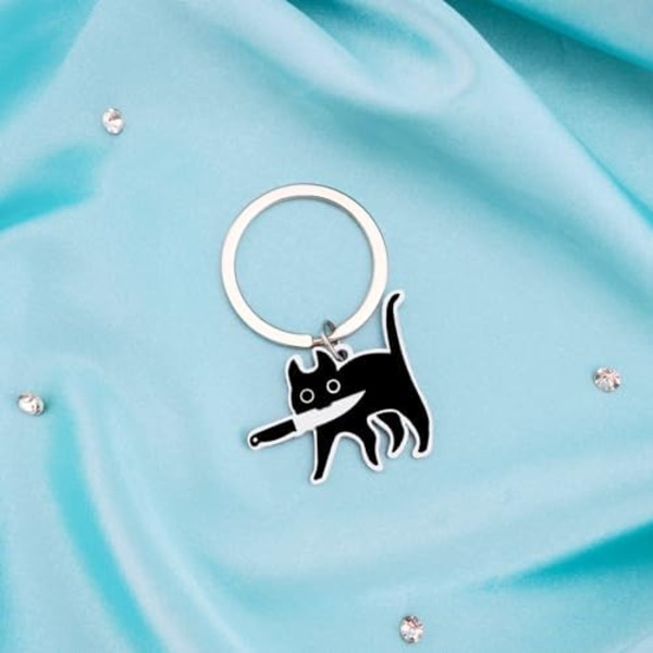 Kattälskare Presenter För Kvinnor Män Svart Katt Saker Nyckelring För Katt Pappa Mamma Coola Saker Katt Dekoration Rolig Halloween Korg Chris