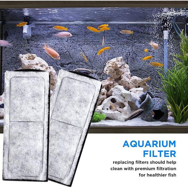 4 stk Akvariefilter Bomull, Akvariefilterpatron, Aquar