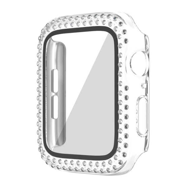 2 stk Kompatibel for Apple Watch Case 38mm for SE Series 3 2 1 Case med herdet glass skjermbeskyttelse