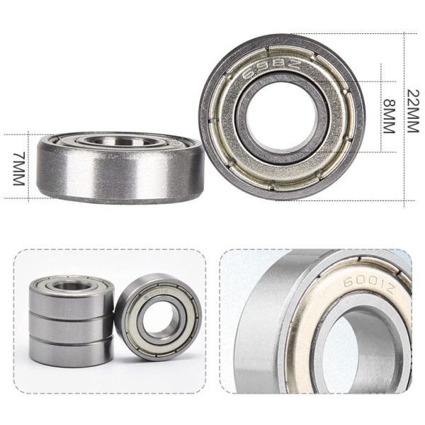 8 PCS 608ZZ Ball Bearing High Quality Ball Bearing, 608ZZ Ball Be