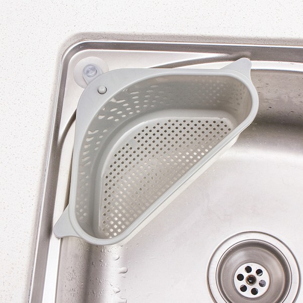 (230×140×90mm) 2 stk. Trekant Sink Holder, Sink Avløpskurver med Sugkopp Multifunksjonelle Sink Avløp for Kjøkken B