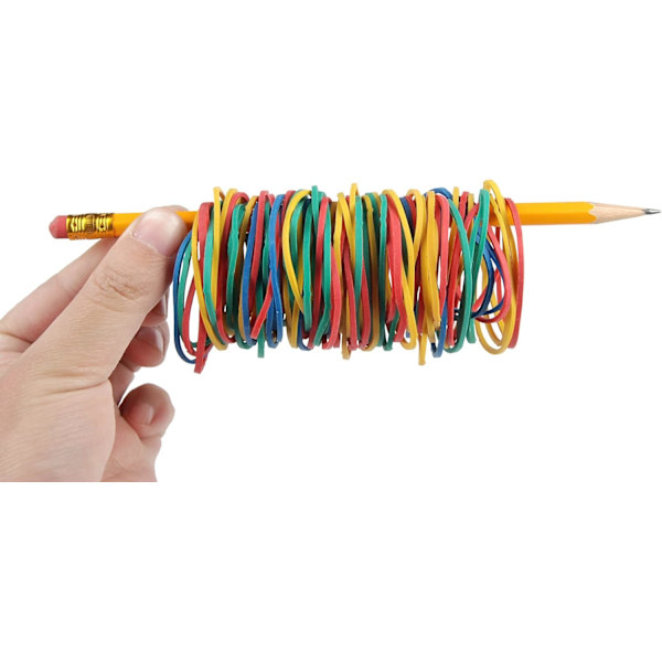30mm, elastisk gummibånd for hjem, arbeid, kontor, gjenbrukbar og holdbar, pose med 100 stk assorterte farger