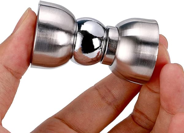 Mini Magnetisk Dörrstopp Set Väggmonterad Metalldörrstopp (Silver)