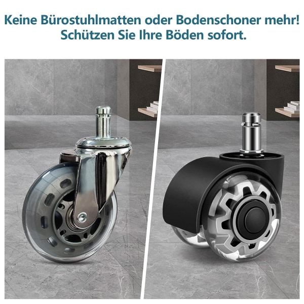 Kontorsstolsrullar 5 st - 11x22 mm 360° rotation Små svängbara hjul