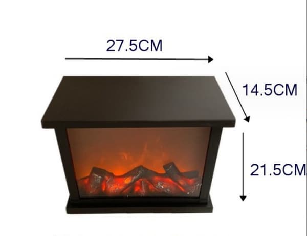 LED-spis, dekorativ spis, elektrisk, [USB-driven, batteri ingår ej], ingen värmare, realistisk