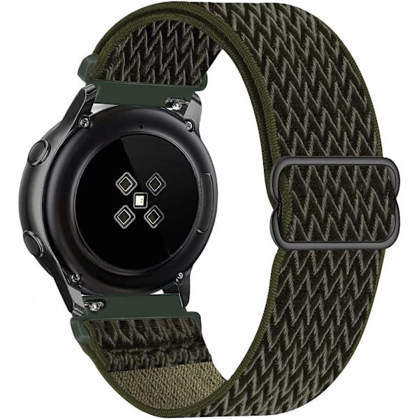 Nylon Sport Armband, Cargo Khaki, 20mm, Armband Kompatibel med