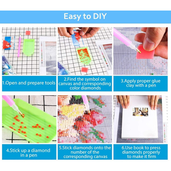 DIY 5D Timanttimaalaus Strass Complet, Timanttibrodeeraussetti