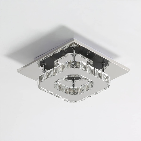 LED-taklampa, diameter 21 cm, taklampa i kristall, 12W 55