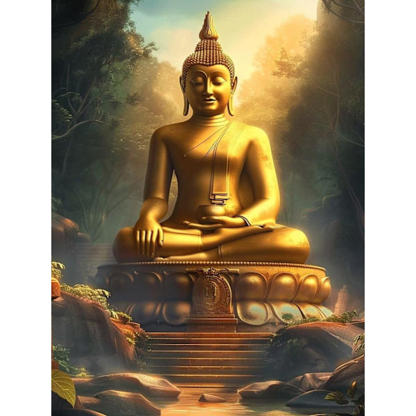 30x40 cm Timanttimaalauspakkaukset, Buddha (Tyyli 19)