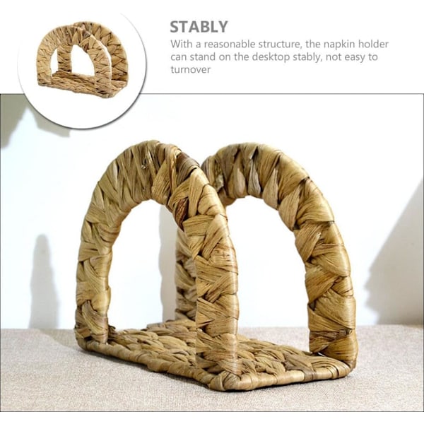 vandhyacint-servietholder, papirhåndklædedispenser, vertikal rattan-servietholder, spisebordsservietholder