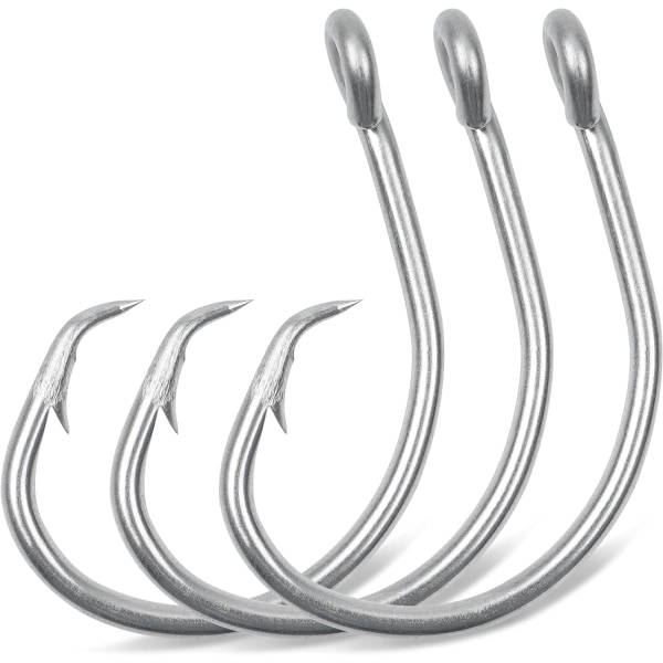 8/0 Sirkelkroker Saltvannsfiskekroker, 30 stk Bred Gap In-Line Fiskekroker Tunfisk Sirkelkroker Sta