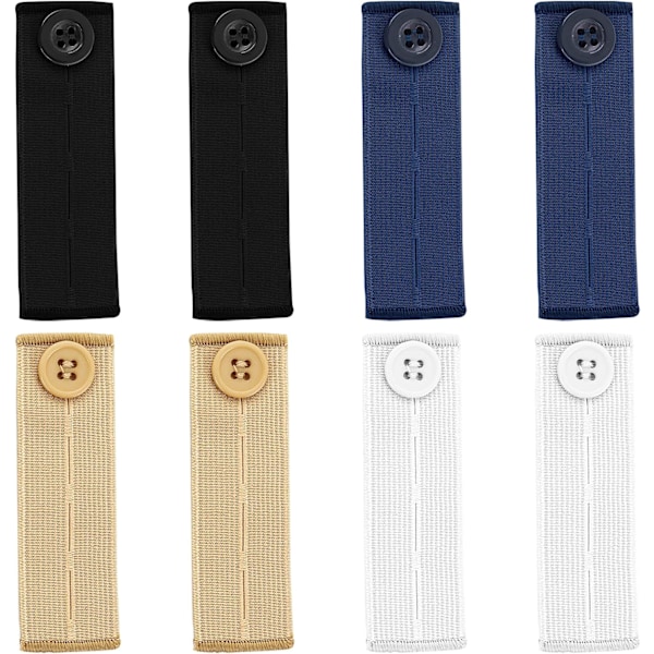 Pakke med elastiske taljeforlængere til bukser, taljeforlængere til mænd og kvinder, justerbare knapper til jeans, bukser, forlængerknapper til kvinder