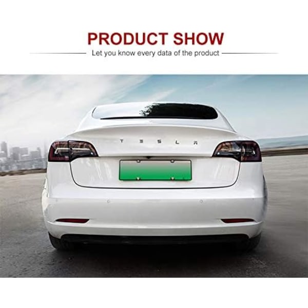 Tesla Model 3 X S bil bagagerum logo metal mærkat bogstav hale m