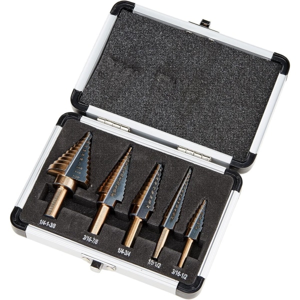 Trin Drill Bits, 5 stk. Titanium Trin Drill Bits, 50 Si