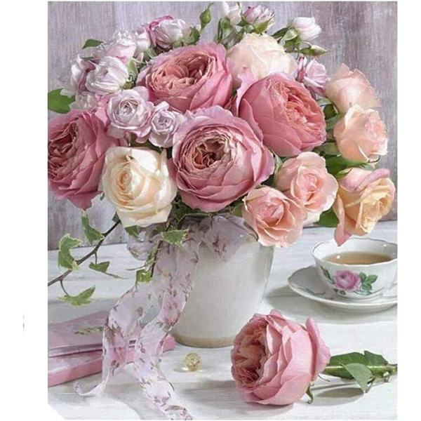 Blomsterbukett 5D Diamantmålning Kit för Vuxna