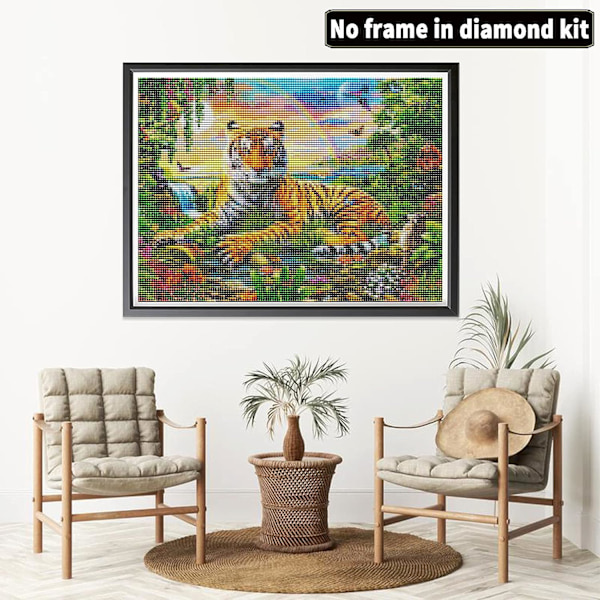(30x40cm) 5D Timanttimaalaus Tiikeri 20