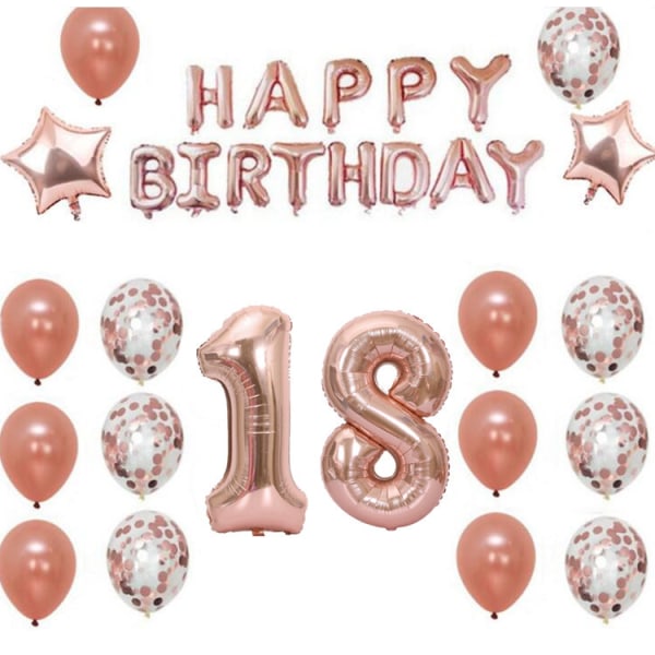 18-års fødselsdagsballoner, 18-års fødselsdagsballoner, 18-års fødselsdag