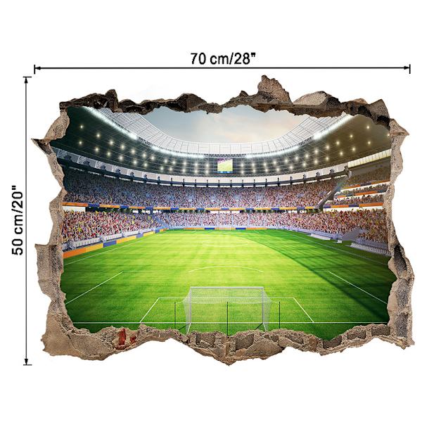 3D-väggklistermärke för vardagsrum, 3D-fotbollsarena-väggklistermärken,