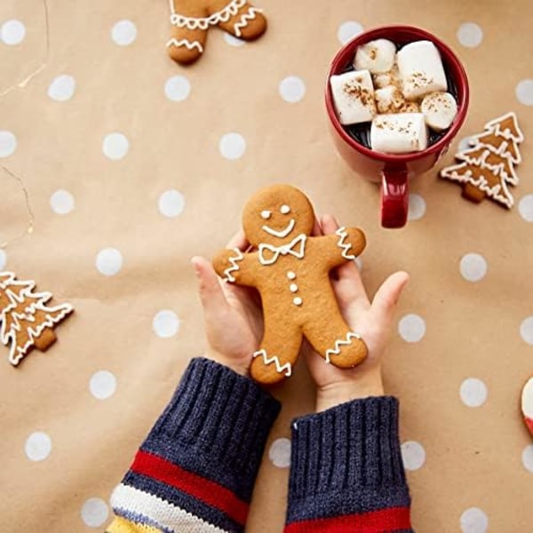 6 stk Julekakeformer, Julekakeformer i Juleformer - Pepperkake mann, Snøfnugg, Snømann, Chris