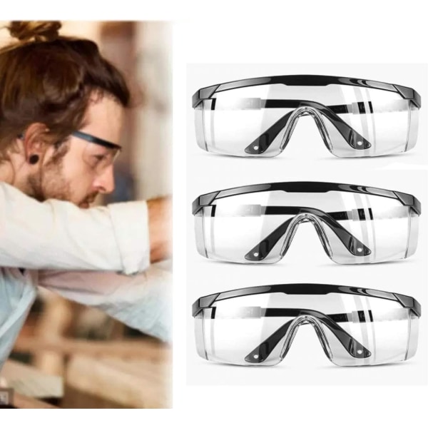 3 anti-dugg og UV og anti-ripe beskyttelsesbriller for wo
