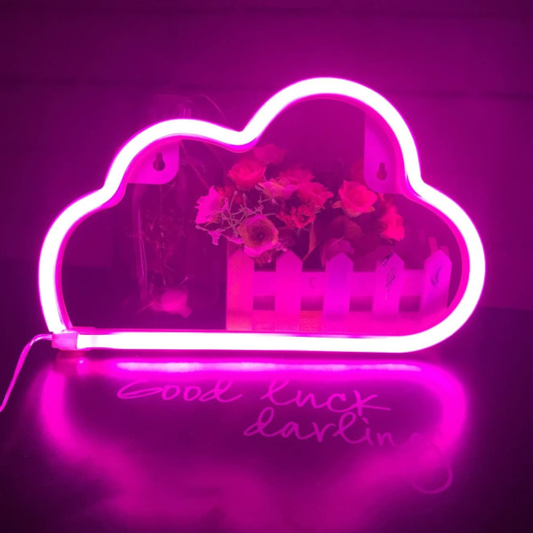 Néon LED Cloud Sign Décor Léger, Décor Mural Pour Noël, Fête D'