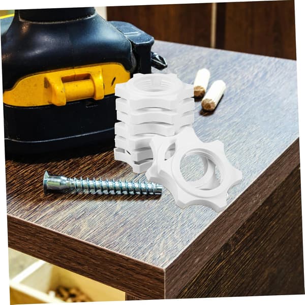 （5.9×3×3cm） 10 st Elfläktsmutter Fläkt Liten Mutter Kit Fläkttillbehör Fläktfäste Ersättningsfläktmutter Vit Plast