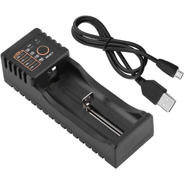 LiitoKala lii-100B Mini USB multifunksjons batterilader Kompatibel 118650 26650 16340 14500