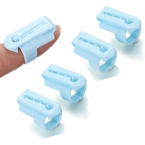 Stakee 5 stk. Plast Strikke Fingerholder Guide Plast Strikke Hækling Strikke Fingerring til Håndværkstilbehør