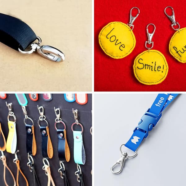 20 stk Svingbare Spenner Lanyard Snap Hook, 32mm Webbing Snap Hook, Svingbare Snap Hooks med Sinklegerings Hardware Svingbare Spenner