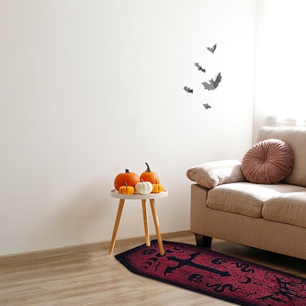 Halloween Tæppe Halloween Badeværelse Tæppe Goth Tæppe Goth Tæppe 51x19 Tommer