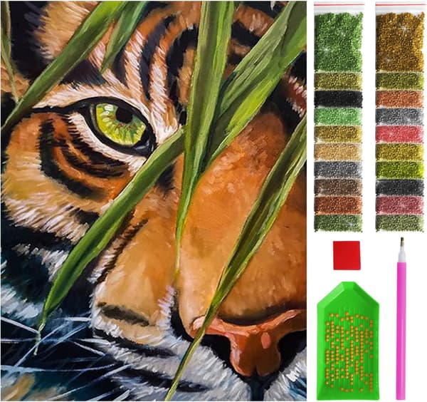 (30x40cm) 5D Diamantmaleri Tiger 4