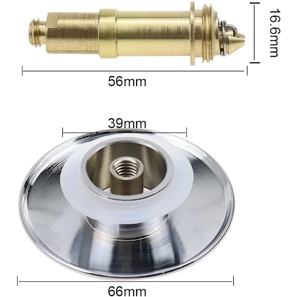 Pop-up Aftapningsprop Universal Messing Fjederbolt Vask Sto