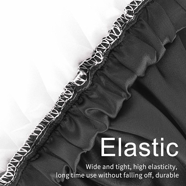 1 stk ensfarget polyester oversized dusjhette, sløyfe dobbeltlags gjenbrukbar dusjhette, Black