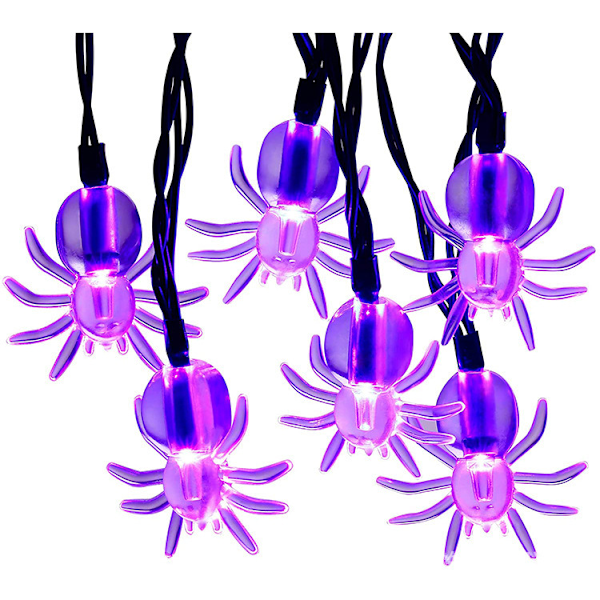 Halloween-hämähäkki LED-valot 30 LED Halloween-hämähäkkivalot sisä- ja ulkotilojen aurinkovalot kotiin