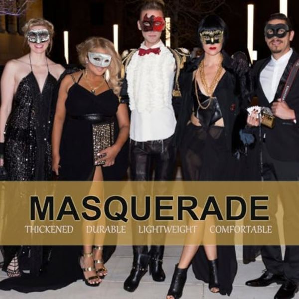 Mask för Män Kvinnor Venetianska Halloween Mask för Kostymfest Bal
