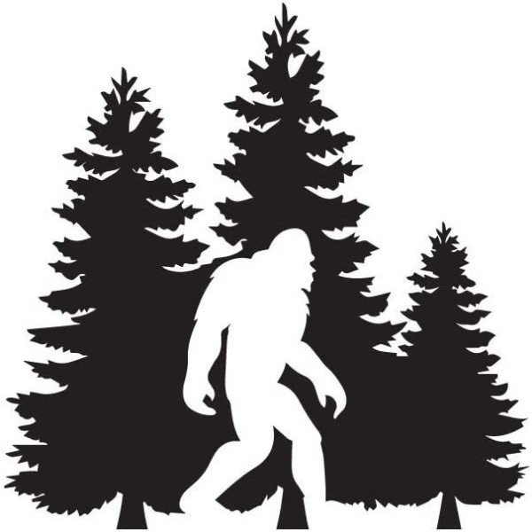 Bigfoot Trees Forest Vinyl Decal Sticker Bil Lastbil Van SUV W