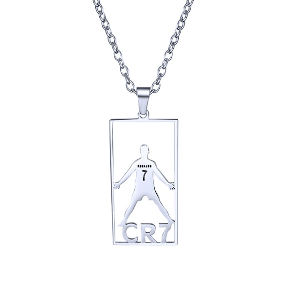 CR7 fotbollsstjärna hänge halsband, Champions League rostfritt stål tagg halsband, O-kedja, universell