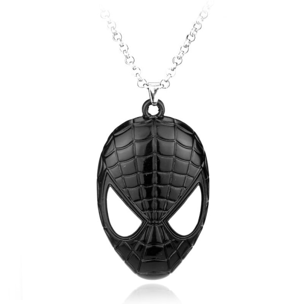 Spiderman Mask Logohalsband i legering med nyckelring (Röd)