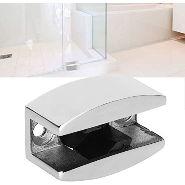 50x23mm Glas Skydedørsguide, Rustfrit Stål Dørgulv Rulleguide Sving Stop for Rammeløs Glas Skydedør
