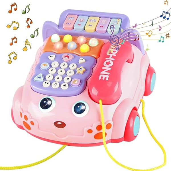 Baby Phone Toy, Baby Toy Phone Tegnefilm Baby Piano Music Ligh