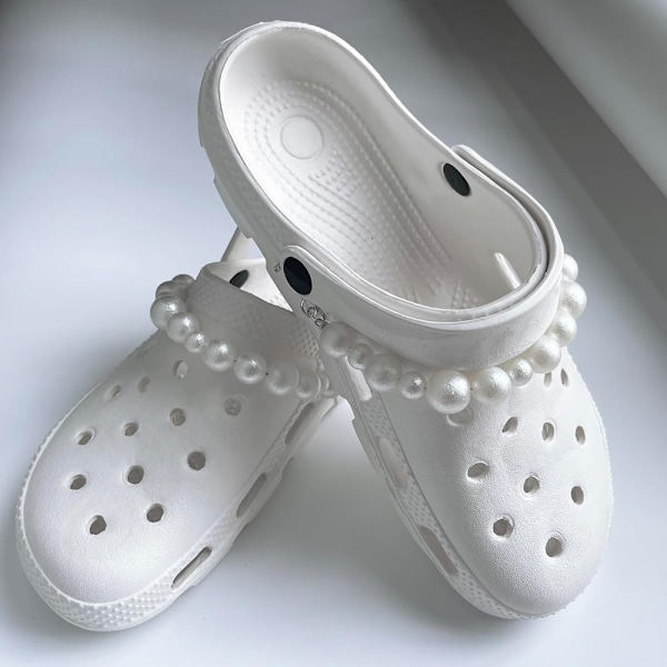 2 st Bling Croc-kedjor för vuxna kvinnor män tonåringar flickor pojkar, Rhinestone-kedja Croc-berlocker för klogsandaler, Croc-sko De