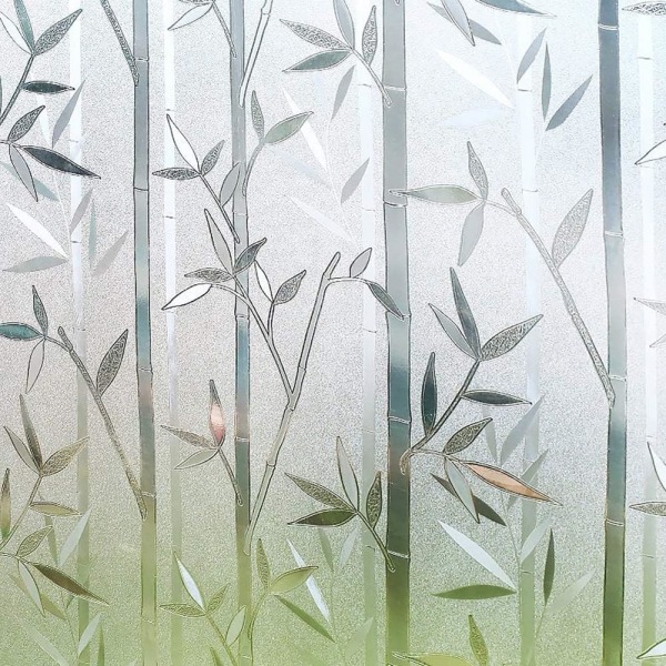 Anti-kikk vindusfilm-45x300CM, blomst elektrostatisk vindusfilm