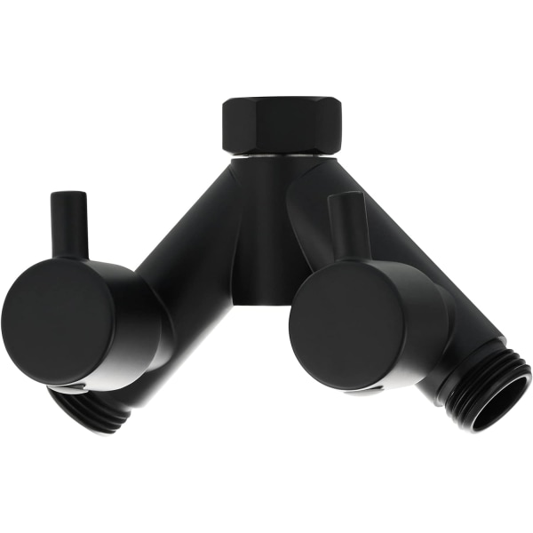 Messing Dusjfordeler Ventil med Y-fordeler - 1/2\" for Dusjslange og Dusjhode - Svart